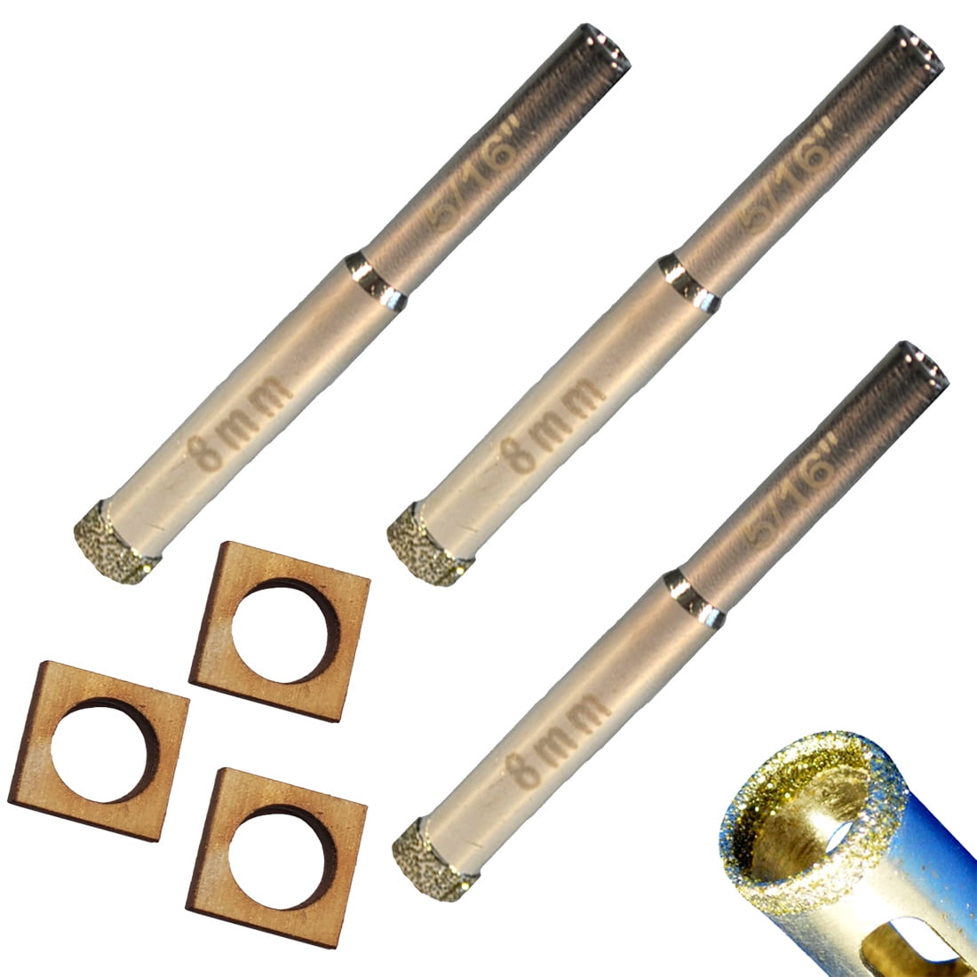 Diamond tip drill bit clearance for ceramic tile
