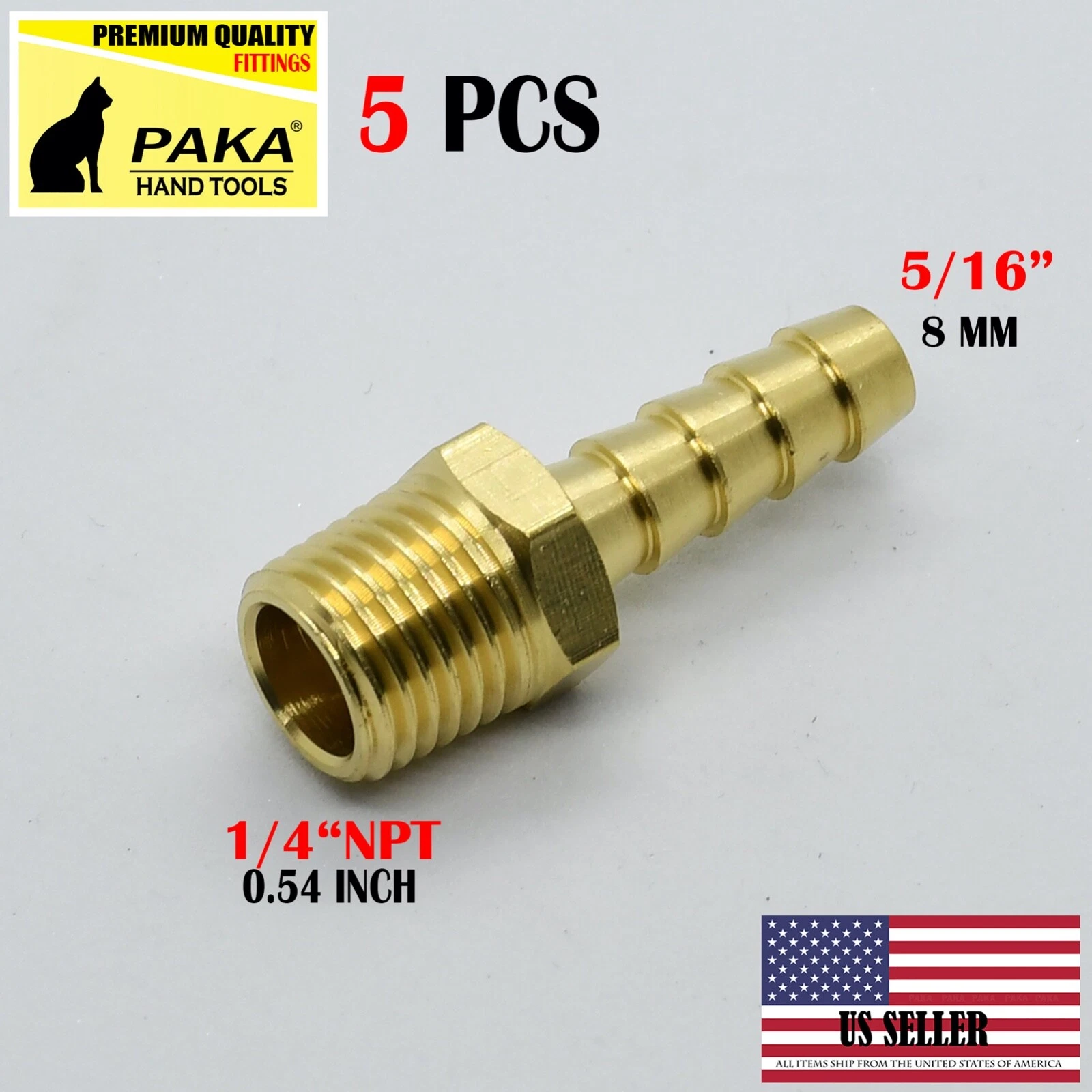 Raccord Laiton 3/8" Embout Pour Tuyau X 1/2" NPT Femelle – Pour Gaz, Eau, Air, Carburant, Solide !