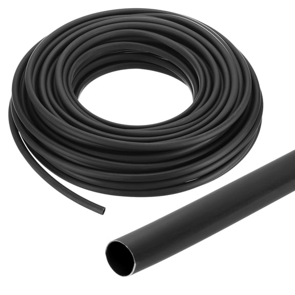 5/16 Inch 100ft Wire Heat Shrink Tubing 3:1 Double-sided Wrap Black