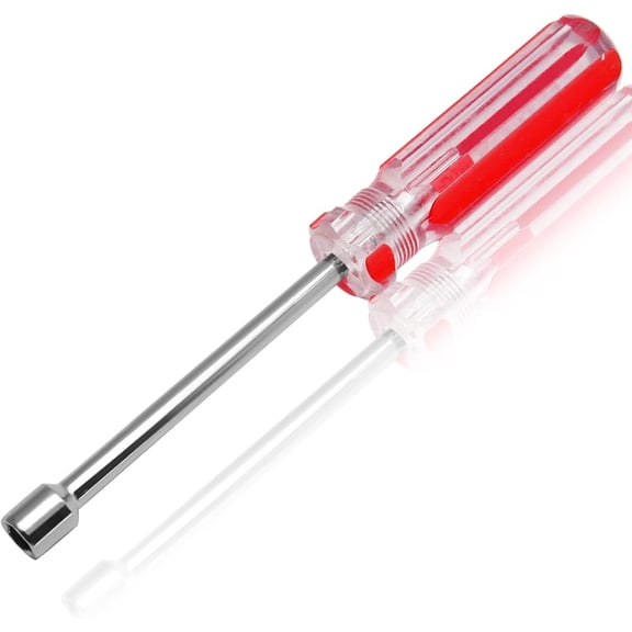 5/16 Inch Hex Nut Driver, Socket Wrench with 3.7-Inch Hollow Shaft, Cushion Grip Handle