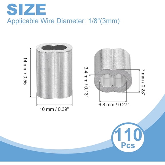 5/16 Inch M8 Cable Clamps, Wire Rope Clamp, 304 Stainless Steel Wire Rope Cable Clip Clamp, U Bolt Saddle Fastener, 8 PCS