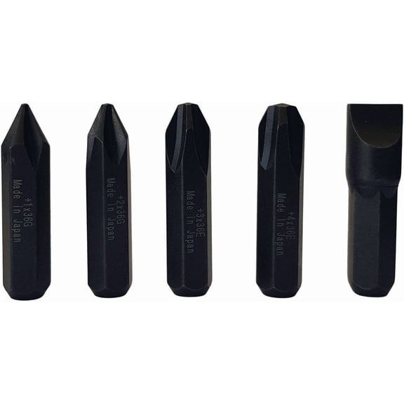 5/16 JIS Impact Screwdriver Bits | Made in Japan | +1 +2 +3 +4-10 (36Mm Long)