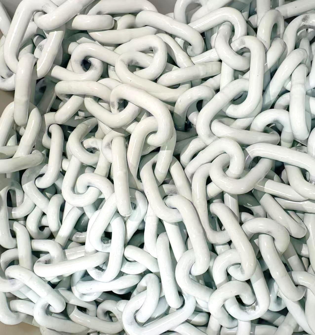 5/16” Proof Coil Weld Steel Chain, White Powder Coated After Zinc ...