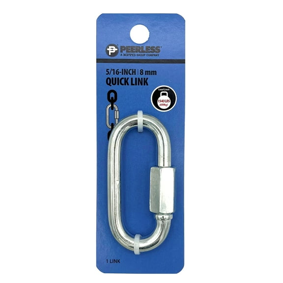5/16" Quick Link, Zinc, Heavy Duty, Peerless Chain Company, #4721338