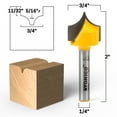 thumbnail image 1 of 5/16" Radius Point Cutting Round Over Groove Router Bit - 1/4" Shank - Yonico 13074q, 1 of 1