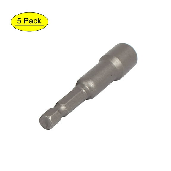 5/16'' Width Hex Socket Magnetic Wrench Nut Setter Driver Bits Gray 5pcs