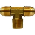 thumbnail image 1 of 5/16 X 1/4 Male Flare X MIP Tee, SAE 45 Deg Flare, Brass Fittings, 1 of 1