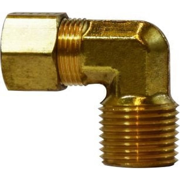 5/16 X 3/8 Comp X MIP Elbow, Compression, Brass Fittings