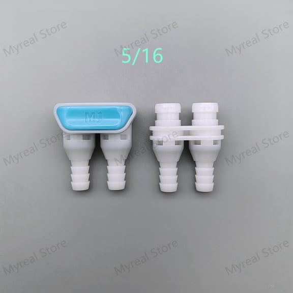 5-16 a set - Double Plastic CPC Connector, Quick Disconnect, Beauty, Drain Stop Valve