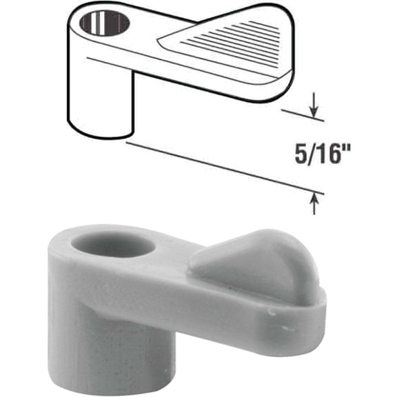 5/16 in. Screen Clips with Screws, Gray Plastic (12-pack)