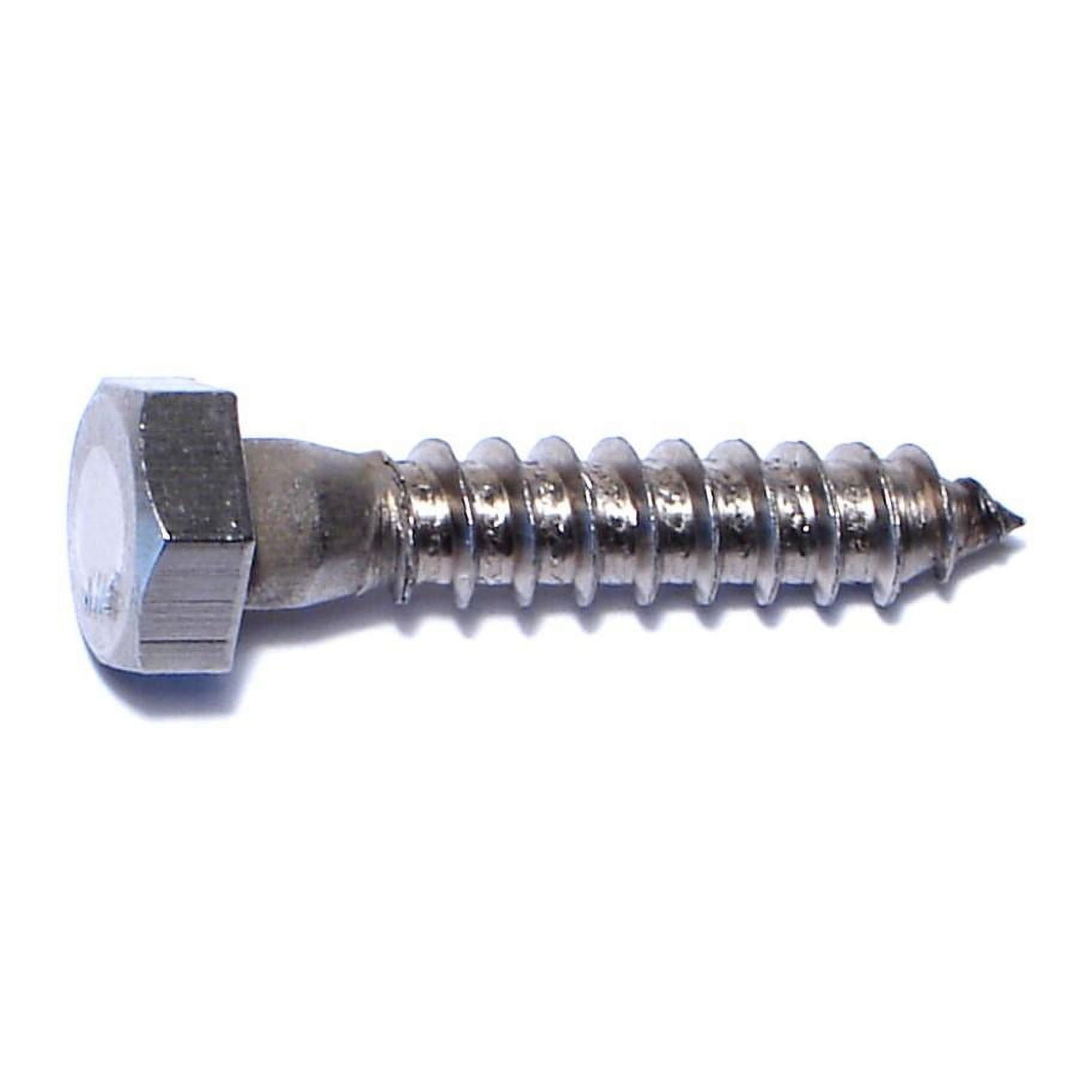 5/16" x 1-1/2" 18-8 Stainless Steel Hex Head Lag Screws HLSHSS-156