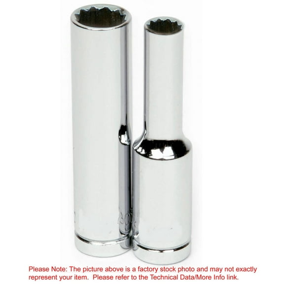 5/16" x 1/4" Drive 6 Point Deep Supertorque Socket, Chrome Finish. Not Suitable For Impact Use. Williams USA # JHWMD-610