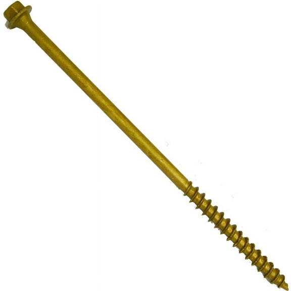 5/16 x 12" Hex Head Tan Timber SaberDrive Platinum Screws Bulk Box (30 pcs.)