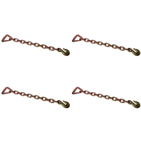5/16" x 18" Grade 70 Chain Extension w/ 2" D-Ring - 4 Pack