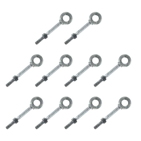 5/16" x 2-1/4" Galvanized Shoulder Eye Bolt - 10 Pack