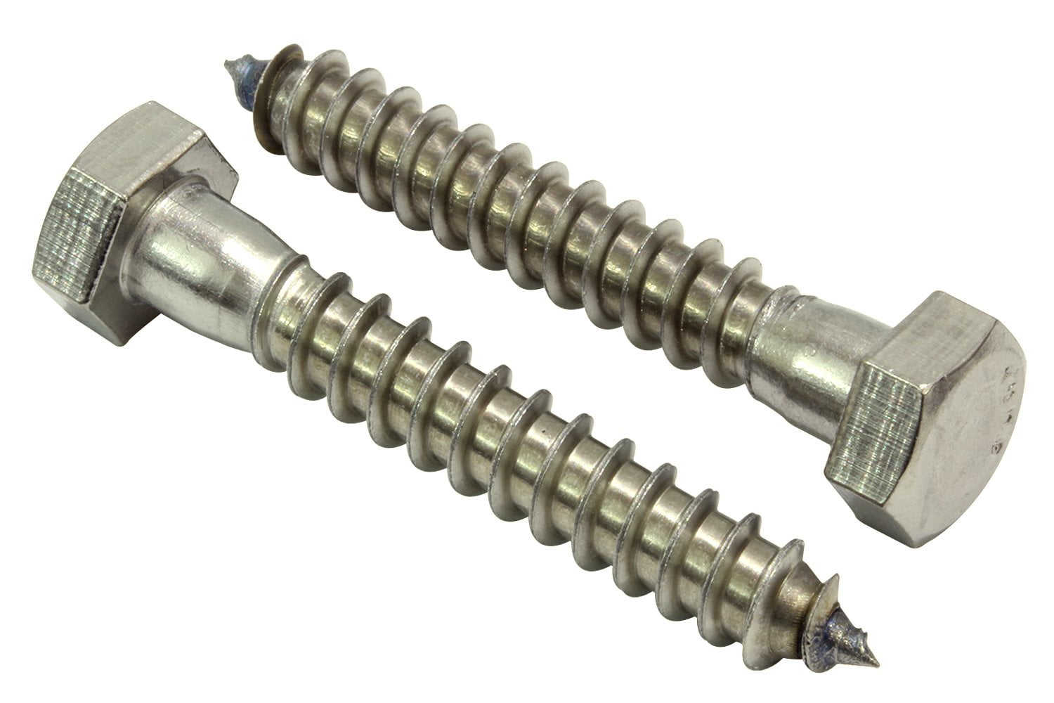  Bolt Dropper 5/16" x 2" Stainless Hex Lag Bolt Screws, 304 Steel Coach 