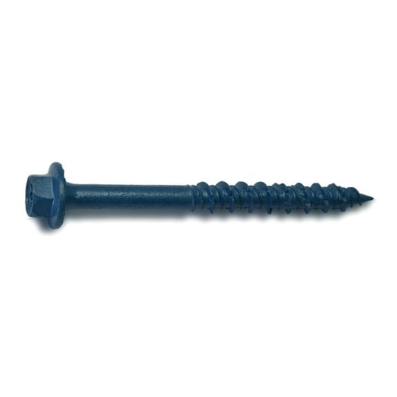 5/16" x 3-1/4" Blue Ruspert Coated Steel Star Drive Hex Washer Head TorqueMaster Masonry Screws