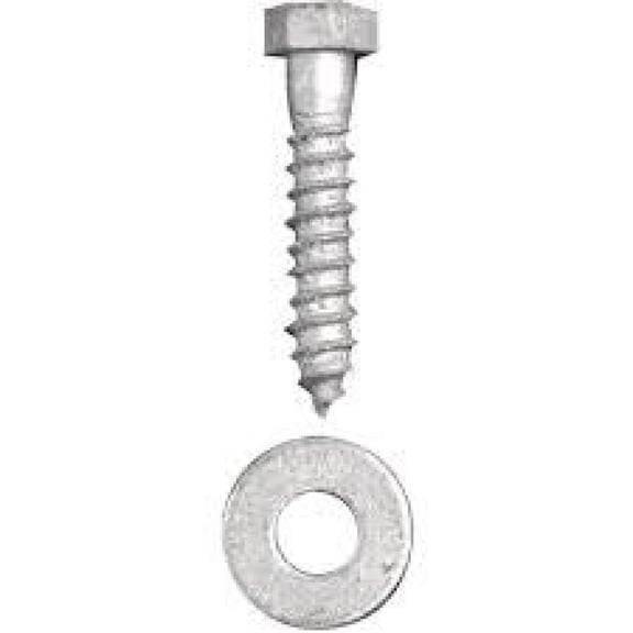 5/16" x 3" Hot Dipped Galvanized Lag Screws w/Flat Washers, Grade A, Quantity 100- by Bilot,