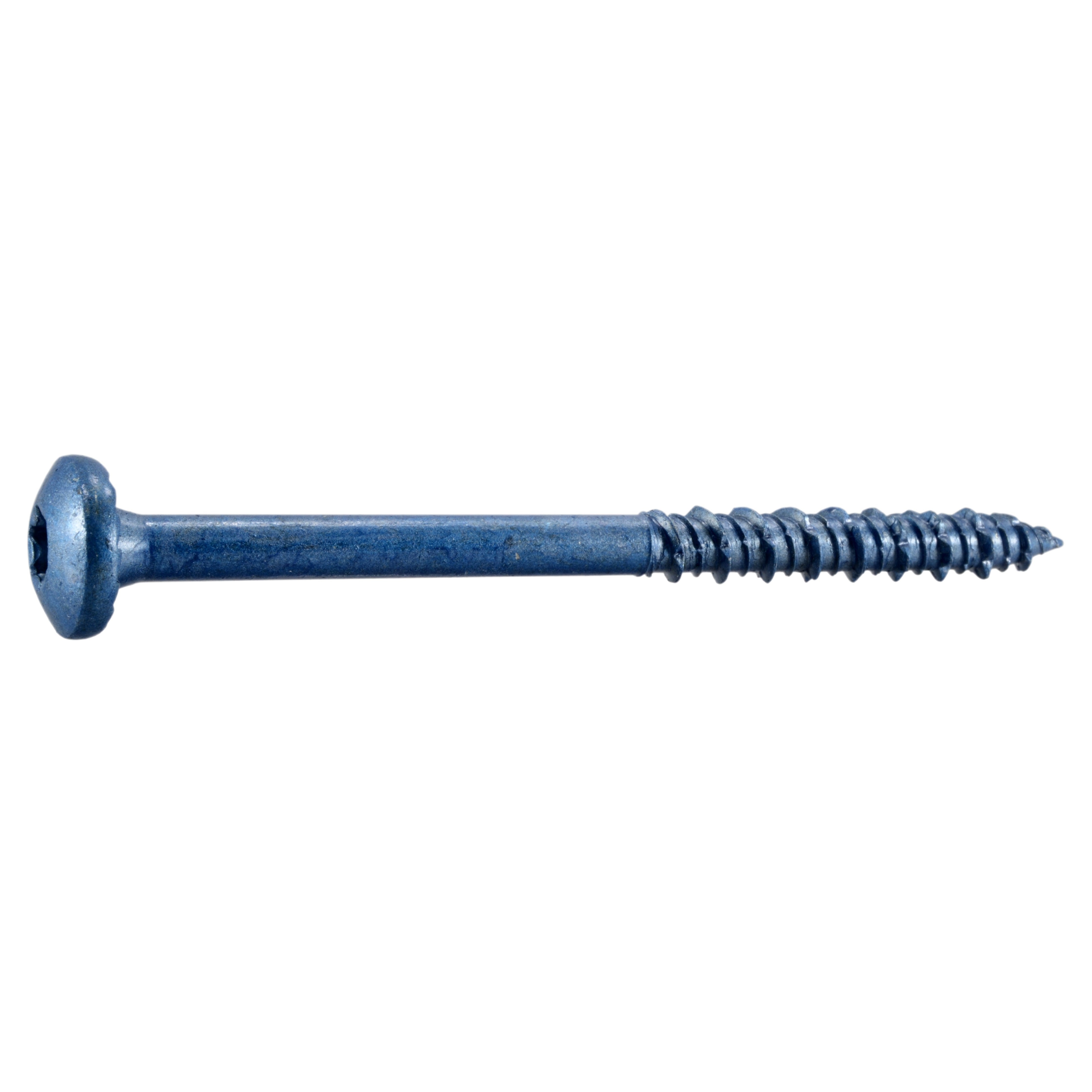 5/16" x 4" Blue Ruspert Coated Steel Star Drive Pan Head TorqueMaster Masonry Screws