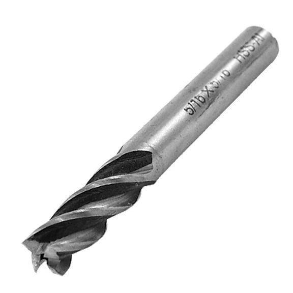 5/16" x 5/16" HSS Straight Shank Helical Groove End Mill