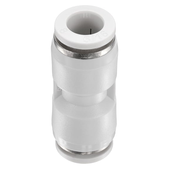 5/16" x 5/16" Pneumatic Push to Connect Fittings Straight Union, White