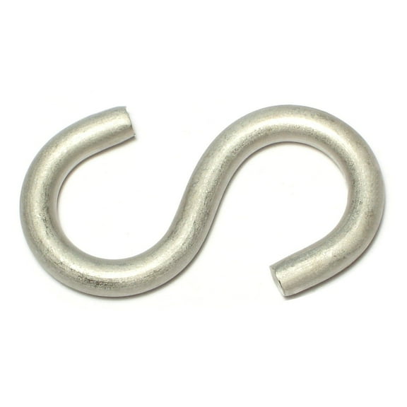5/16" x 7/8" x 3" 18-8 Stainless Steel Large Wire S Hooks SHSS-053 (4 pcs.)
