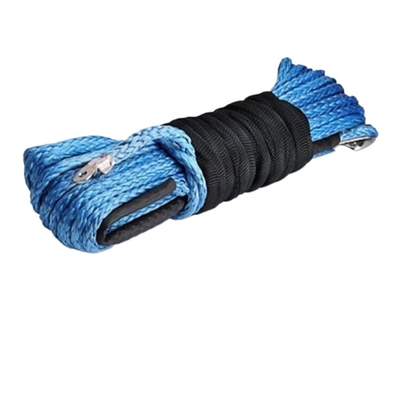 5/16"x50' 5500lbs 4.8MMX15M 2.5Ton Towing Winch Rope Heavy Duty Cable String Line Synthetic Fiber With Sleeve Thimble ATV/UTV/ ,Durable & Safe