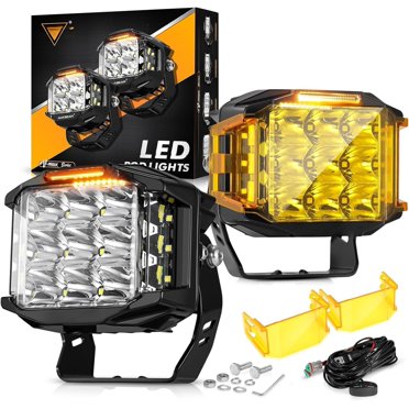 CO LIGHT 5 Inch 130W LED Cube Pods - 11533LM Offroad Driving Lights With Side Shooter Combo Beam