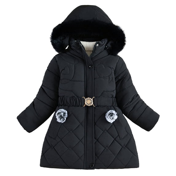5-16Y Girls Winter Warm Jacket Long Puffer Jackets Coat Kids Teens Water Resistant Parka Thicken Warm Coats Outerwear with Hood