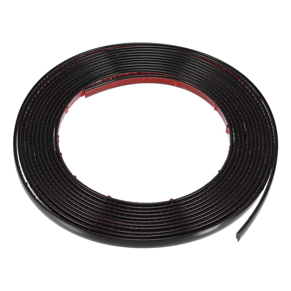 5/16in 8mm Wide 16.4ft 5m Length Black Car Door Edge Guards Body Trim Strip for Rearview Mirror Bumper Window