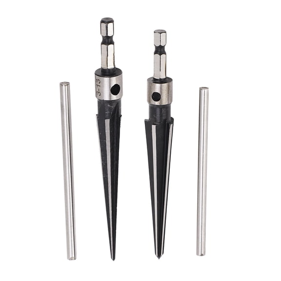 516mm 313mm Tapered 6 Flute Hole Reamer Hex Shank T Handle Tapered Reamer for Wood Plastic