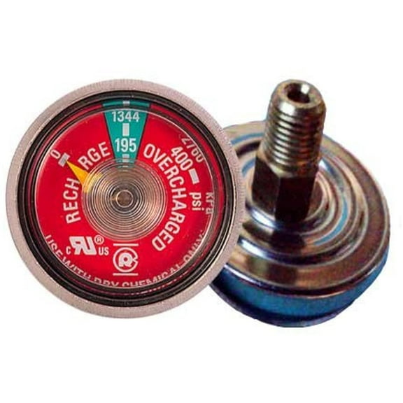 5-195 psi. Pressure Gauge for Portable Dry Chemical Fire Extinguishers