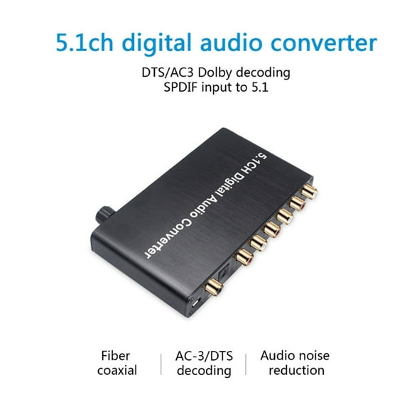5.1CH Digital Audio Converter SPDIF Input To 5.1 Channel Audio Digital Sound Decoder Converter for DOLBY Decoding