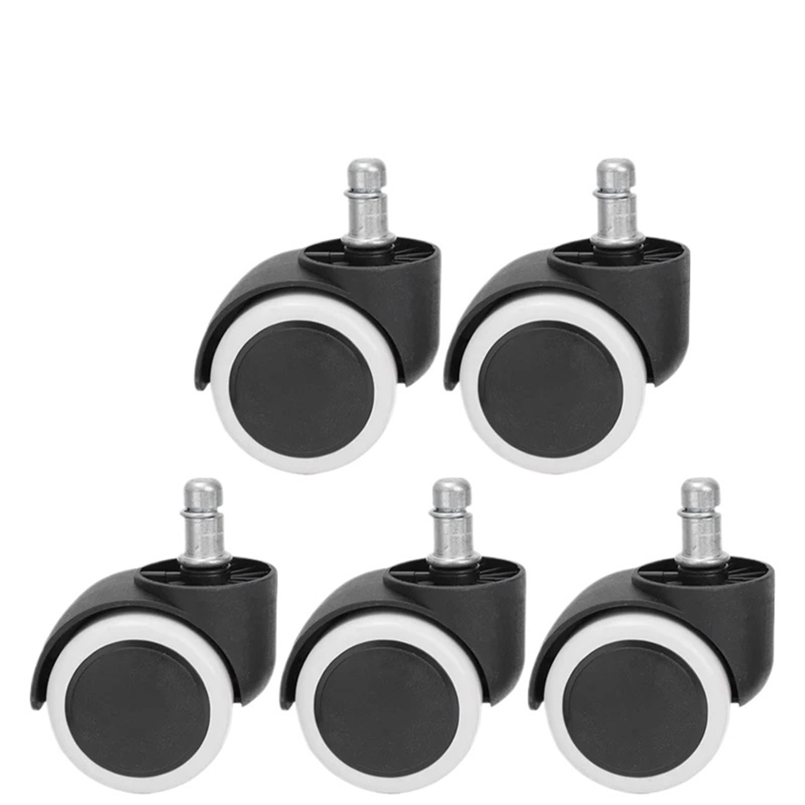 5/1PCS Chair Wheel Caster Replacement Soft Mute Desk Caster Wheels For Work Chair Heavy Duty Safe Rolling Office Chair Wheels ,Reliable