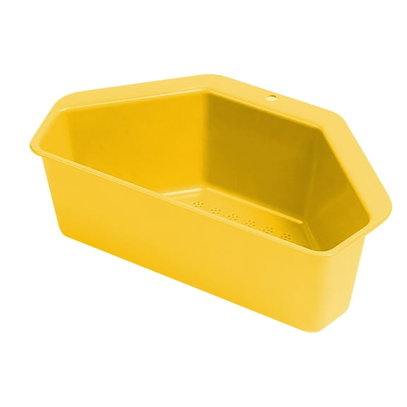 Under $5 1X Drain Basket,Kitchen Sink Triangle Drain Basket Vegetable Basin Suction Cup Filter Water Rack Dishwashing Pool Rag Storage Hanging Basket Yellow
