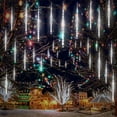 thumbnail image 1 of 5/2/1pcs LED Meteor Shower Rain Lights, Sinhoon 8 Tubes 192LED Outdoor Christmas Decorative Lights, Waterproof Snow Falling Icicle Cascading Garden Light for Xmas Tree Holiday Wedding Party Decoration, 1 of 9