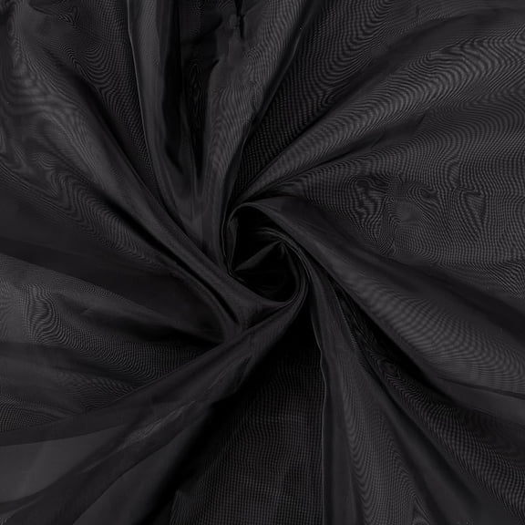 5.26.5Inches Black Extra Dense Polyester Crinoline Polyester Nylon Mesh Fabric for Dress Decoration Wedding Accessories Fabric for DIY Wedding Veils Dresses Skirt Support for DIY