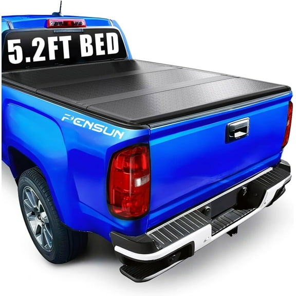 HOUGEET 5.2 FT Hard Tri-Fold Truck Bed Cover Fit for Chevy Colorado 2015-2025 Gmc Canyon Tonneau Cover (60-62.4 Inch)