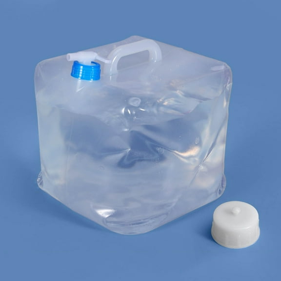 5.2 Gallon Water Storage Cube,Collapsible Water Container Jug with Spigot&Sealing Cover,Compact Design and BPA Free Construction for Drinking, Bathing, Camping, Hiking and Outdoor Survival(XL)
