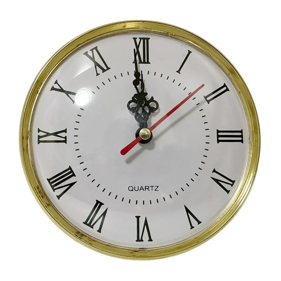 5.2 Inch (130 mm) Gold Quartz Clock Insert with Roman Numeral and Quartz Movement