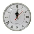 thumbnail image 1 of 5.2 Inch (130 mm) Silver Quartz Clock Insert with Roman Numeral and Quartz Movement, 1 of 8