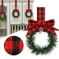 thumbnail image 1 of 5.2" Mini Christmas Wreath for Kitchen Cabinets with Red Bows & Berry Clusters — Small Hanging Wreath for Doors, Windows & Front Porch Christmas Decor, 1 of 8
