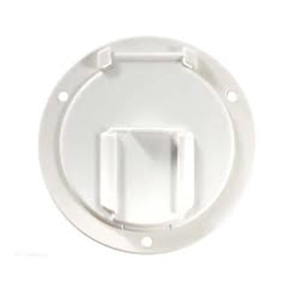 5.2 x 2.6 in. Round Deluxe Cable Hatch, Polar White