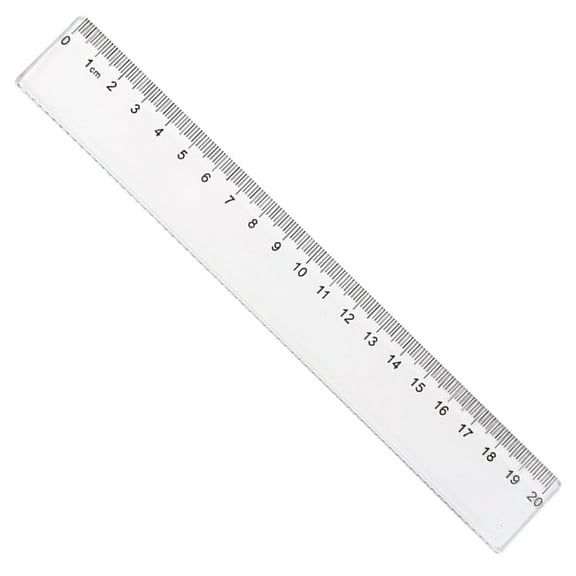 Under 5$ 20Cm Transparent Plastic Ruler with Scale Marks on One Side,Kaireo Centimeter Scale Ruler for Measuring,Suitable for Artists Designers and for S-Chools Students Etc