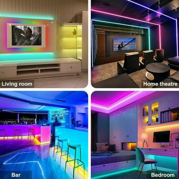 5-20M 5050 RGB LED Strip Bluetooth APP Remote TV Back/Bar Room/home/Xmas Lights