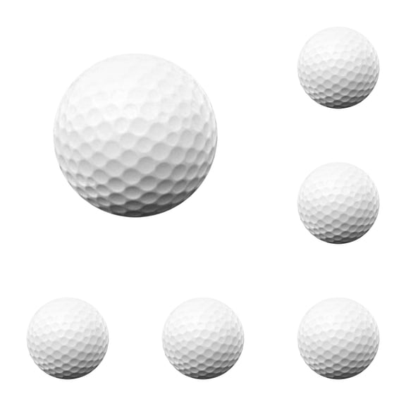 5-20PC Practice Golf Balls Solid Rubber Golf Training Balls High Bounce Performance Limited Flight for Hit Away Swing Driving Range Indoor Outdoor Home Backyard Training Realistic Feel