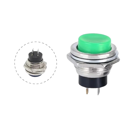 5/20PCS Metal 2Pin Momentary Push Button Switch (OFF-ON) Reset DS-212 Power Switch Electric Buttons 6 Colors