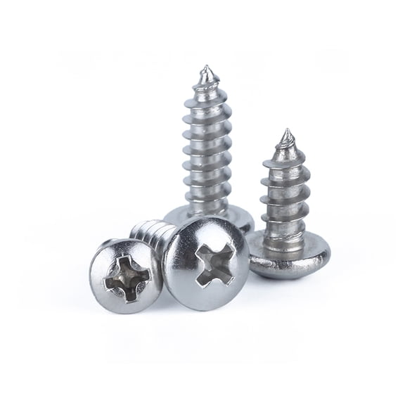 5-20Pcs 316 Stainless Steel Round Head Phillips Self Tapping Screws M4 M5 M6 Cross Recessed Pan Head Wood Screw