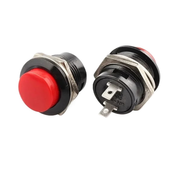 5/20Pcs Round-shape Push Button Switch ON OFF 2Pin ON-OFF R13-507 16mm Momentary Electric Power Switch R13 507 Switches