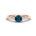 thumbnail image 1 of 5.20ct Alexandrite & Moissanite in 14K Rose Gold Plated Engagement Ring, Antique Solitaire Ring, Simple Band Ring, Art deco Ring For Women, 1 of 3